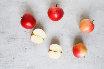 the red apples on a background