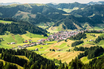 Eschholzmatt, a village in the Entlebuch, Unesco World Heritage Site, in the canton Lucerne,...