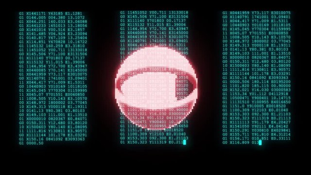 spy hacker wathing eye with encrypted fast long scrolling programming security hacking code data flow stream on display new quality numbers letters coding techno joyful video 4k stock footage