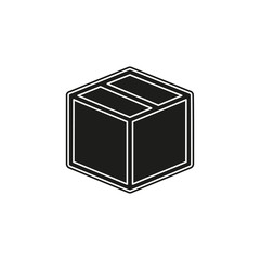 shipping box icon, vector shipping box
