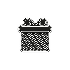 gift box icon - vector present icon - holiday celebration symbol