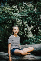 Portrait of teenager girl outdoor