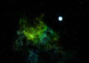 Obraz na płótnie Canvas Small part of an infinite star field. 3D rendering