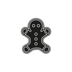 Vector gingerbread man icon. Web Icon.