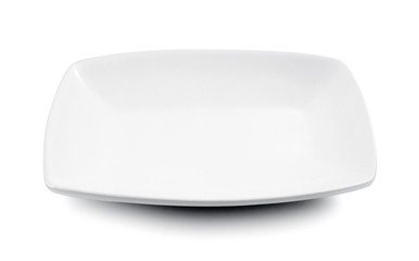 white plate isolated on white background.