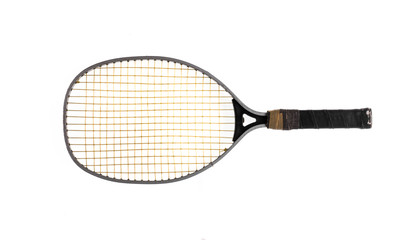 squash racket on white background