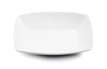 white plate isolated on white background.