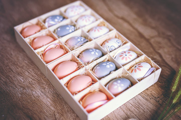 Small homemade Easter eggs for egg hunting with kids.