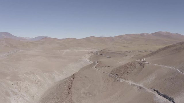 Aerial, Vista del Llullaillaco, Salar de Arizaro, Argentina - native 10 Bit (HLG)