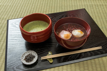 おしるこ　sweet red bean(adzuki)  japanese sweet soup 