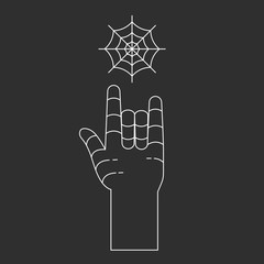 Rock and roll vector icon. © antikwar1