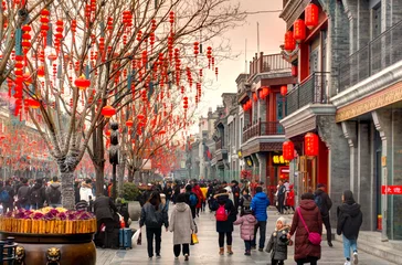 Deurstickers Peking Qianmen-district, Peking, China