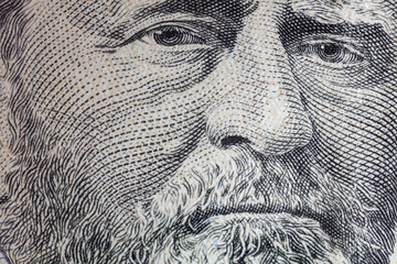 fragment of 50 dollar bill
