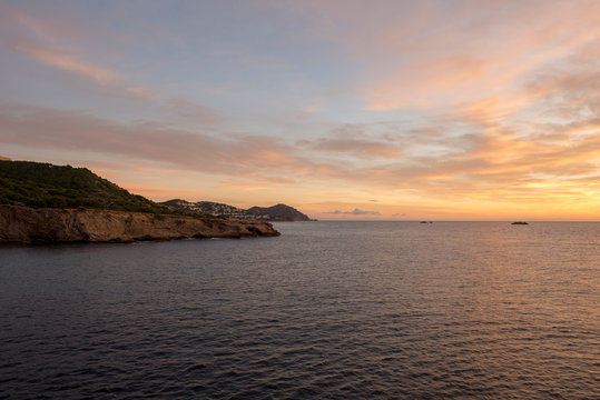 Sunrise in the Cap Martinet on the island of Ibiza