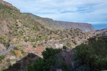 Fototapeta na wymiar view of la gomera canarias mountain