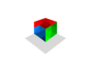 Obraz premium Cube logo design template