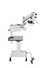 Modern medical equipment - ophthalmology operation surgical microscope isolated