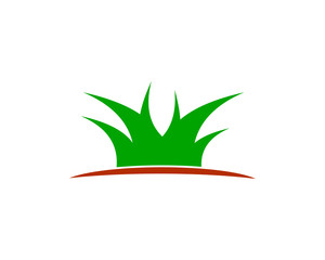 Grass logo design template