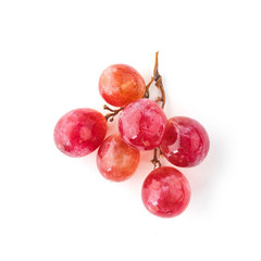 Red grapes isolated on white background
