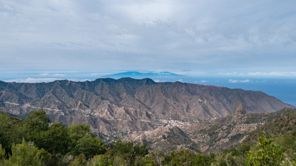 Naklejka na ściany i meble view of la gomera canarias mountains