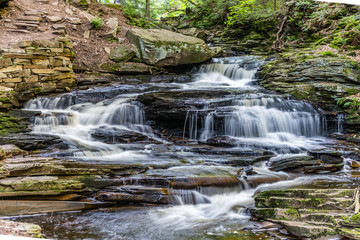 Fototapeta premium Seneca Waterfall in Ricketts Glen State Park of Pennsylvania