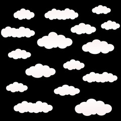 clouds in the mist,the clouds on black background