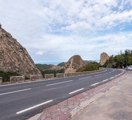 road in la gomera mountains