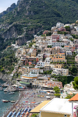 General view of Positano Town in Naples, Italy