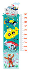 Under the sea meter wall or height chart