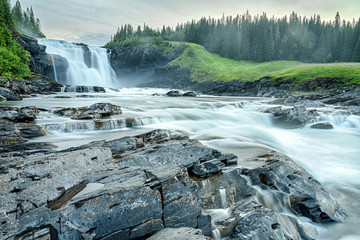 Tannforsen in evening scenery