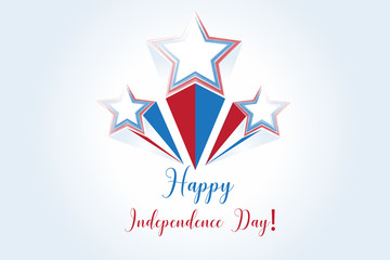 Obraz premium Happy independence day logo background