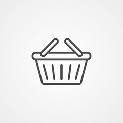 Fototapeta premium Shopping basket vector icon sign symbol