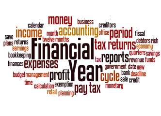 Financial year word cloud concept 2