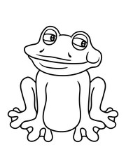 sizend frosch süß niedlich lustig comic cartoon clipart froschkönig kröte