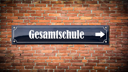 Fototapeta premium Schild 404 - Gesamtschule