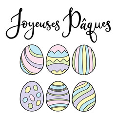 Vector EPS10 lettering illustration for happy easter