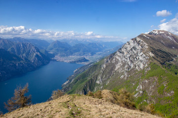 Fototapeta na wymiar View of lake Garda from Monte Baldo