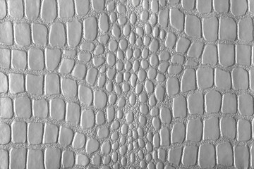Gray, steel, glamorous croc-embossed faux leather for background and design.