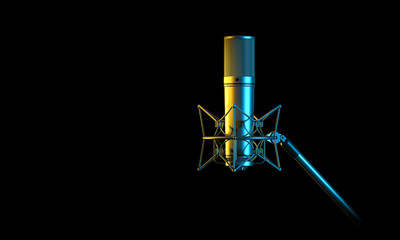 Studio microphone 3d render