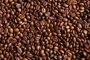 Fototapeta premium Coffee beans vintage background.