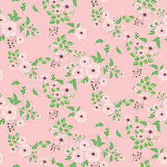 Fashionable pattern in small flowers. Floral seamless background for textiles, fabrics, covers, wallpapers, print, gift wrapping and scrapbooking. Raster copy.