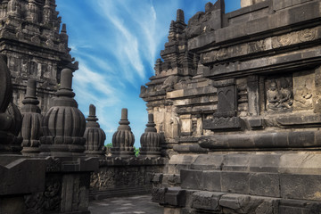 Fototapeta na wymiar Shrine of Prambanan Hindu temple. Java, Indonesia