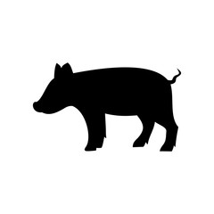 pig icon on white