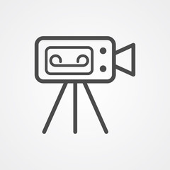 Video camera vector icon sign symbol