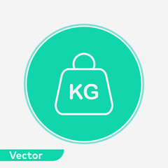 Obraz premium Weight vector icon sign symbol
