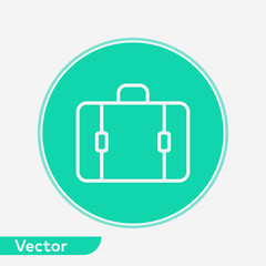 Obraz premium Suitcase vector icon sign symbol