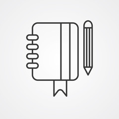 Notebook vector icon sign symbol