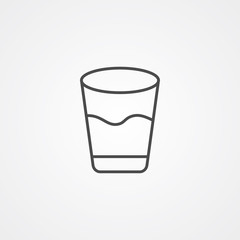 Water glasses vector icon sign symbol