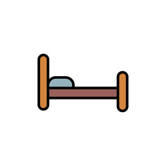 Bed vector icon sign symbol