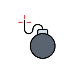 Bomb vector icon sign symbol